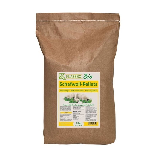 [BONI-10.575] Schafull-Pellets Bio 5 kg för ca. 50 - 100 m²