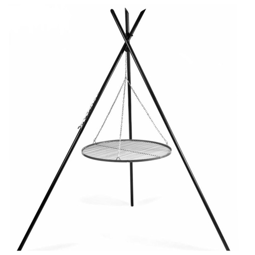 [BONI-C111445] Svänggrill "TIPI" 210 cm + Grillgaller 80 cm i rostfritt stål